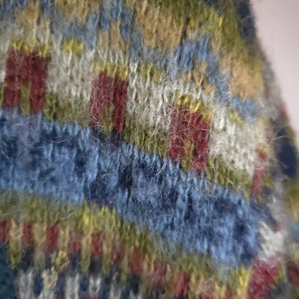 Floss Iceland‎ Wool Blend Hooded Parka Jacket Women Nordic Fair Isle Winter - Picture 10 of 10